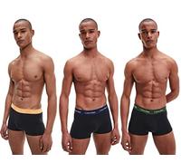 Calvin Klein Low Rise Trunk 3pk 0000u2664g Bóxer, Negro (Orange/Blue Shadow/Green), S Hombre