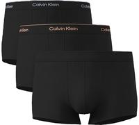 Calvin Klein Low Rise Trunk 3Pk 3TH - Black Diamond Logo Black CLAS Large, 40i - Black W Heavenly Iris Logo B, XL