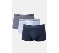 Calvin Klein Low Rise Trunk 3pk Hemisphere Blue, Plein Air, Convoy Talla: S | Bóxeres Outlet | Hombre | Azul