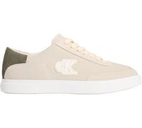 Calvin Klein Low Top Sneaker Mujer Low Pro de Ante, Marfil (Light Cashew/Lichen Green), 41