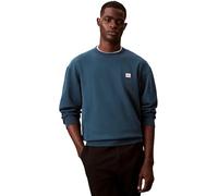 Calvin Klein LS 350TERRY EU WHSL Badge CREWNE LV04RC273G Sudaderas para Hombre, Azul (Azul Marino, Verde Azulado), XXL_Plus, Azul (Azul Marino y Verde Azulado), XXL Grande