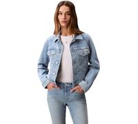Calvin Klein Cazadora vaquera Mujer Classic Trucker con bolsillos en el pecho, Azul (Coastal Light), XS
