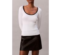Calvin Klein Ls Color Blocked Cotton Longsleeve Black Talla: M | Manga Larga Outlet | Mujer | Negro