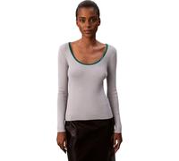 Calvin Klein LS Color Blocked Cotton Sweater Lv044d360g Suéteres Mujer