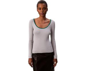 Calvin Klein LS Color Blocked Cotton Sweater Lv044d360g Suéteres Mujer