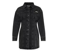 Calvin Klein Vestido Vaquero Mujer Denim Mini Essential Manga Larga, Negro (CK Essential Black), S