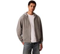 Calvin Klein LS EU 350Terry Monogram FZ Hoodi Lv04Rd240G Sudaderas, Grey (Med Grey Htr), S para Hombre