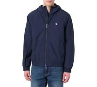 Calvin Klein LS Hooded Ripstop Harrington Jkt Lv04Re516G Chaquetas, Blue (Dark Sapphire), M para Hombre