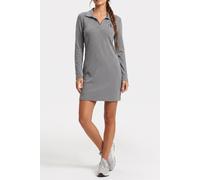 Calvin Klein Ls Monologo Rib Polo Dress Medium Grey Heather Talla: S | Blusón Outlet | Mujer | Gris