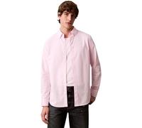 Calvin Klein LS Solid Oxford LV140EM125 - Camisa clásica para Hombre, Color Rosa (Rosa nacarado), Talla S, Rosa (Rosa nacarado), S