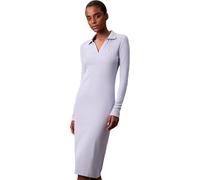 Calvin Klein LS Woven Label Johnny Collar Mid Lv047E202G Vestidos, Purple (Casual Blue), XS para Mujer