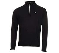 Calvin Klein Mangas de Rayas Newport 1/4 Sweater Zip - Negro/Blanco - XXL
