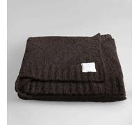 Calvin Klein - Manta acogedora y cálida, Ropa de Cama de Punto de Gran tamaño, decoración Moderna para el hogar (marrón Chocolate, 50 x 70 Pulgadas)