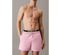 Calvin Klein Bañador Hombre Medium Double con Logotipo en la Cintura, Rosa (Sweet Pink), M