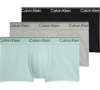 Calvin Klein Men Low Rise Trunk 3PK Green (Black/Light Cast/Feel The Mint) M