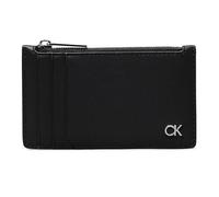 Calvin Klein Metal CK Estuche para tarjetas de crédito Piel 12.5 cm negro