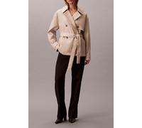 Calvin Klein Mid Length Cotton Coat Silvermoss Talla: S | Chaquetas Outlet | Mujer | Gris