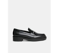 Calvin Klein Mocasines de mujer en piel con logo. Negro 36