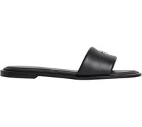 Calvin Klein Mocasines Mujer Round Flat de piel, Negro (Triple Black), 36