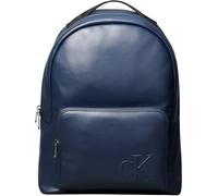 Calvin Klein Mochila Hombre Bold Round Mono Backpack elegante, Azul (Blue Nights), Talla Única