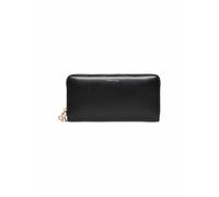 Calvin Klein Cartera Mujer Large Zip Around con logotipo, Negro (Black), Talla Única