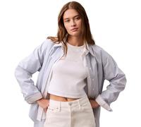 Calvin Klein MONOLOGO Baby Rib tee LV047AB802YAA007 - Camiseta para Mujer, Color Blanco, Talla XXL