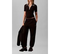 Calvin Klein Monologo Foil French Sweatpants Black Talla: S | Pantalones Deportivos Outlet | Mujer | Negro