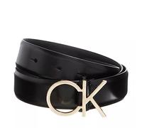 Calvin Klein Mujer Cinturón de piel Re-Lock Logo Belt 3,0 cm, Ck Black, 90