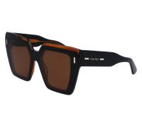 Calvin Klein Mujer CK23502S 002 Gafas de sol Acetato Negro Marrón Cuadrada Normal Normal