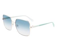 Calvin Klein Mujer CKJ21220S 040 Gafas de sol Metal Plata Azul Cuadrada Sombreado