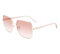 Calvin Klein Mujer CKJ21220S 717 Gafas de sol Metal Oro Rosa Cuadrada Sombreado