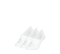 Calvin Klein Mujer Medium Cut Footie (3 paquete), Blanco, 39-42