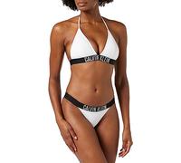 Calvin Klein Mujer Parte Superior de Bikini de Triángulo con Relleno, Blanco (PVH Classic White), XS