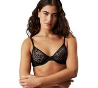 Calvin Klein Mujer Sujetador Semiescotado Elástico Unlined, Negro (Black), 80B