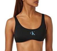 Calvin Klein Mujer Top de bikini sin aros, Pvh Black, M