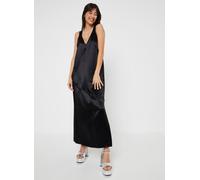 Calvin Klein Naia Wide Strap Midi Slip Dress 38 Negro