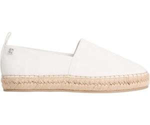 Calvin Klein Oblique Espadrille Canvas Hw0hw02931, Alpargatas Mujer, White (Off White), 39 EU