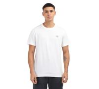 Calvin Klein Pack de 2 Camisetas de Manga Corta par Hombre Monologo Cuello Redondo, Blanco (Bright White/Bright White), S
