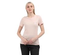 Calvin Klein Pack de 2 Camisetas de Manga Corta para Mujer, Slim fit, Cuello Redondo con Logotipo, Multicolor (Peach Whip/Bright White), S