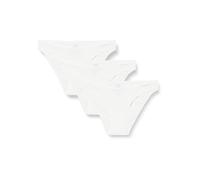 Calvin Klein Mujer Pack de 3 Slips Forma de Bikini Algodón con Stretch, Blanco (White/White/White), XL