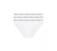 Calvin Klein Pack de 3 Braguitas Tipo Bikini de Algodón Elástico para Mujer, Blanco (White/White/White), XL