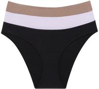 Calvin Klein Pack de 3 Braguitas Tipo Bikini para Mujer Bikini Form de Canalé, Multicolor (Black/Lavender Blue/Cavern Stone), S