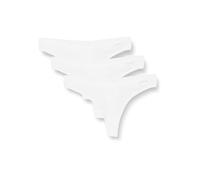 Calvin Klein Pack de 3 Braguitas Tipo Tanga para Mujer Ideal Cotton, Blanco (White/White/White), XS