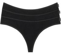 Calvin Klein Pack de 3 Braguitas Tipo Tanga para Mujer Ideal Cotton, Negro (Black/Black/Black), XL