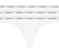 Calvin Klein Pack de 3 Braguitas Tipo Tanga para Mujer Modern Logo, Blanco (White/White/White), XS