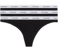 Calvin Klein Pack de 3 Braguitas Tipo Tanga para Mujer Modern Logo, Negro (Black/Black/Black), L