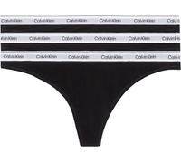Calvin Klein Pack de 3 Braguitas Tipo Tanga para Mujer Modern Logo, Negro (Black/Black/Black), M