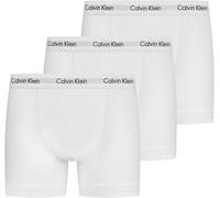 Calvin Klein Pack de 3 Calzoncillos Bóxer para Hombre Algodón Elástico, Blanco (White), S