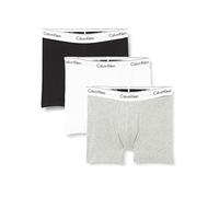 Calvin Klein Pack de 3 Calzoncillos Bóxer para Hombre Algodón Elástico, Multicolor (Black/White/Grey Heather), S