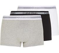 Calvin Klein Pack de 3 Calzoncillos Bóxer para Hombre Algodón Elástico, Multicolor (Grey Heather/Black/White), S